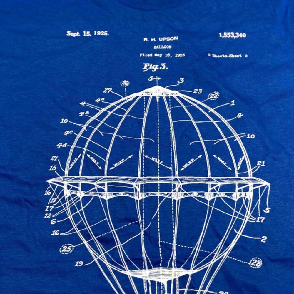 "Fig. 3 Balloon" Royal Blue NOS Women's Med T-Shirt